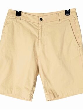 Lululemon Commission Shorts Sz 30 Beige Classic Fit Golf Oxford Chino 9" Inseam